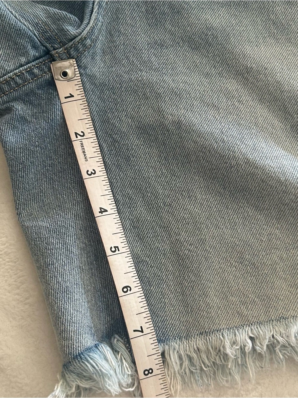 Wild Fable Y2K Grunge Distressed Longline Denim Shorts Size 12 - Picture 11 of 11